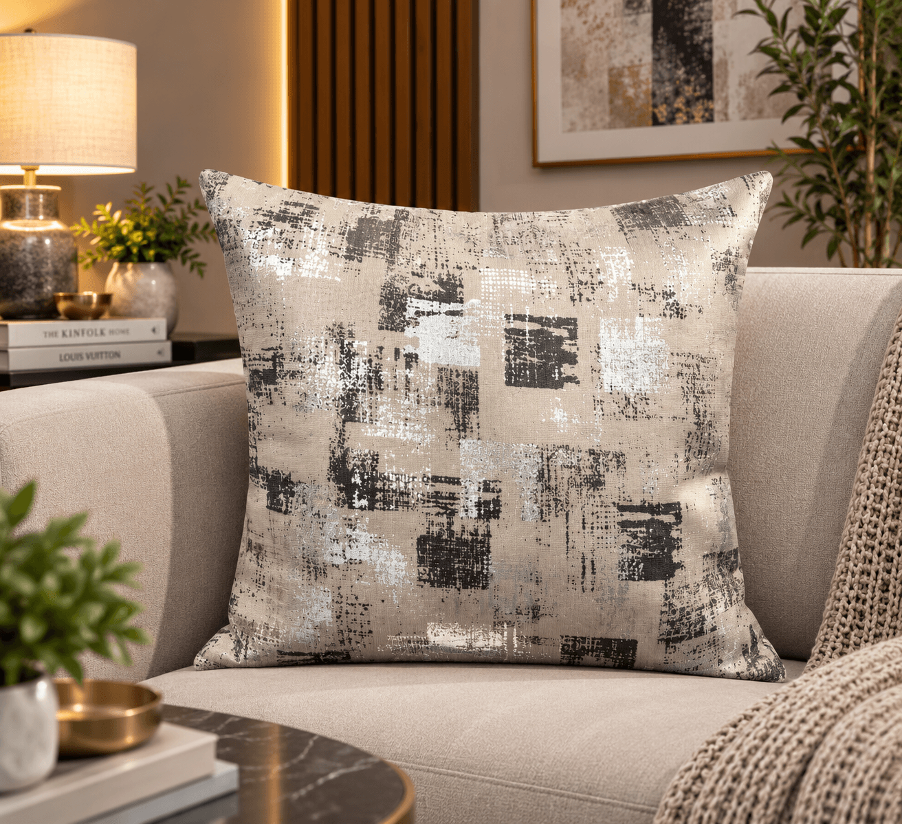 Blush Accent Textured Cushion Cover