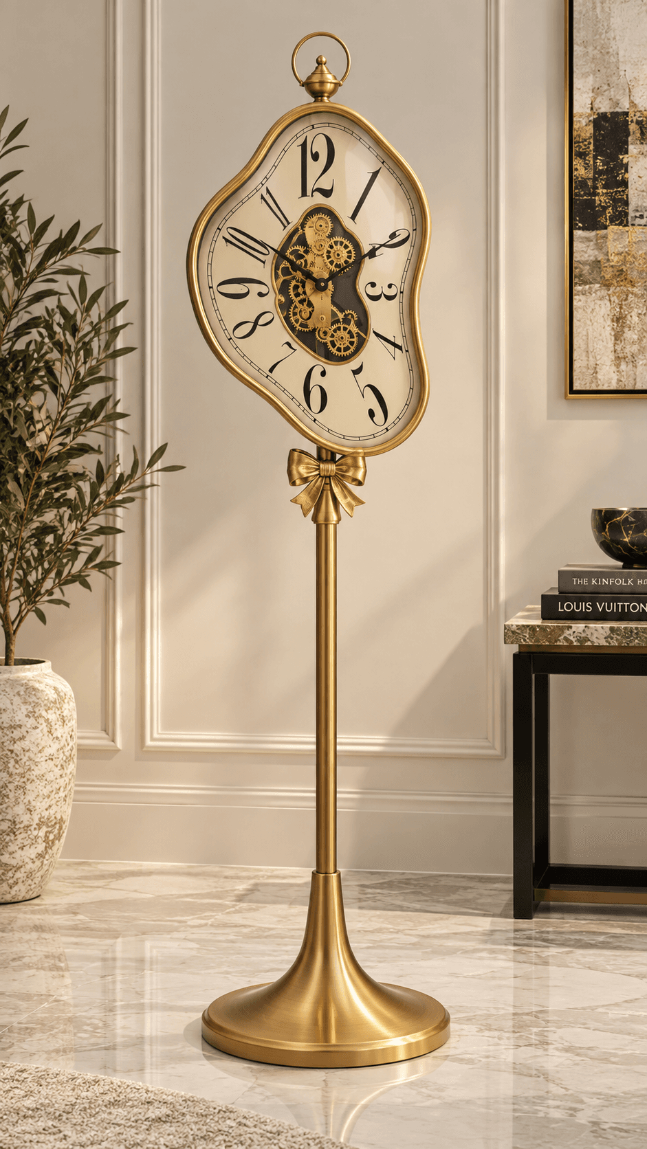 Ornate Gold Standing Clock Collection view 2
