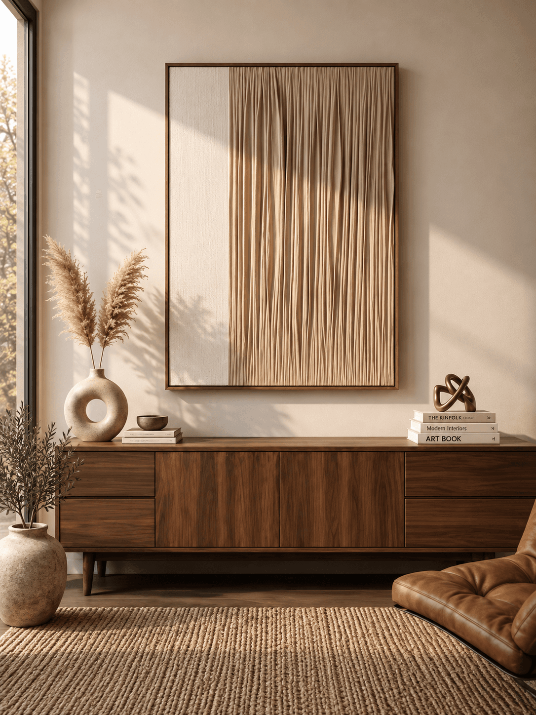 Framed Gold Textured Art – 80x120 cm