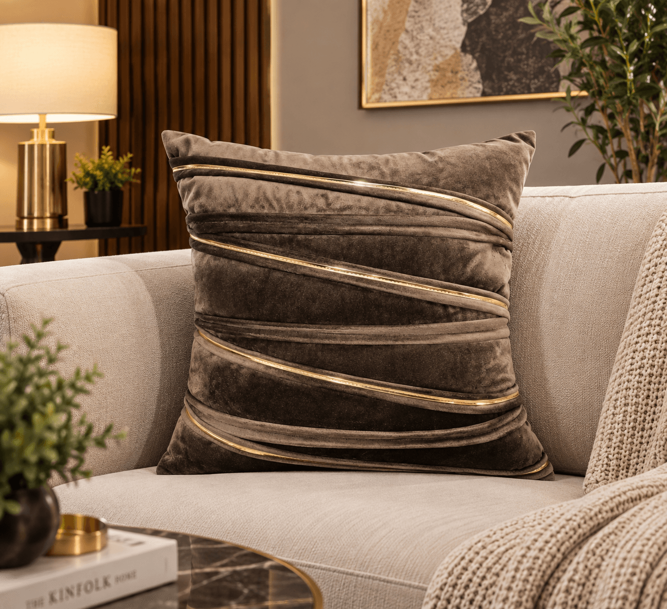 Black & Rose Accent Cushion Cover