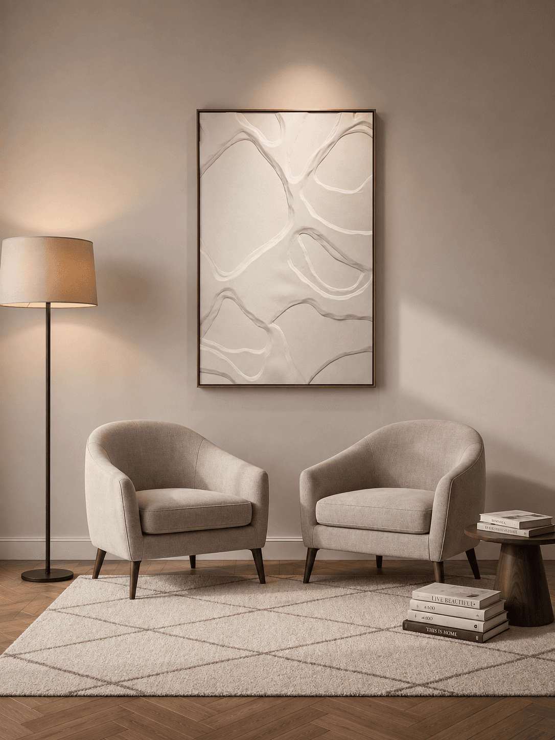 Framed Botanical Leaf Art Print 80-120cm