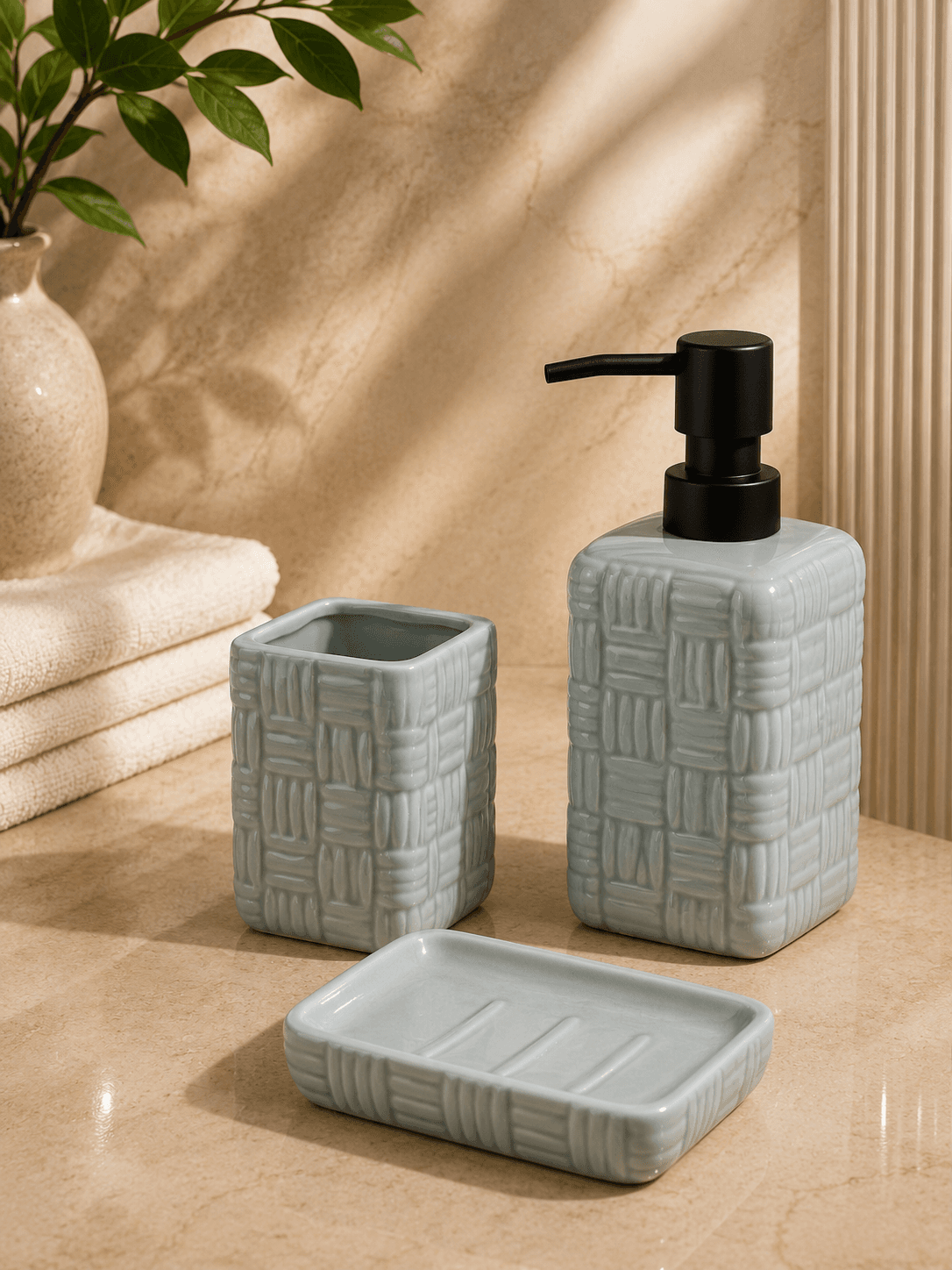 Soap Dispenser Light Grey Collection