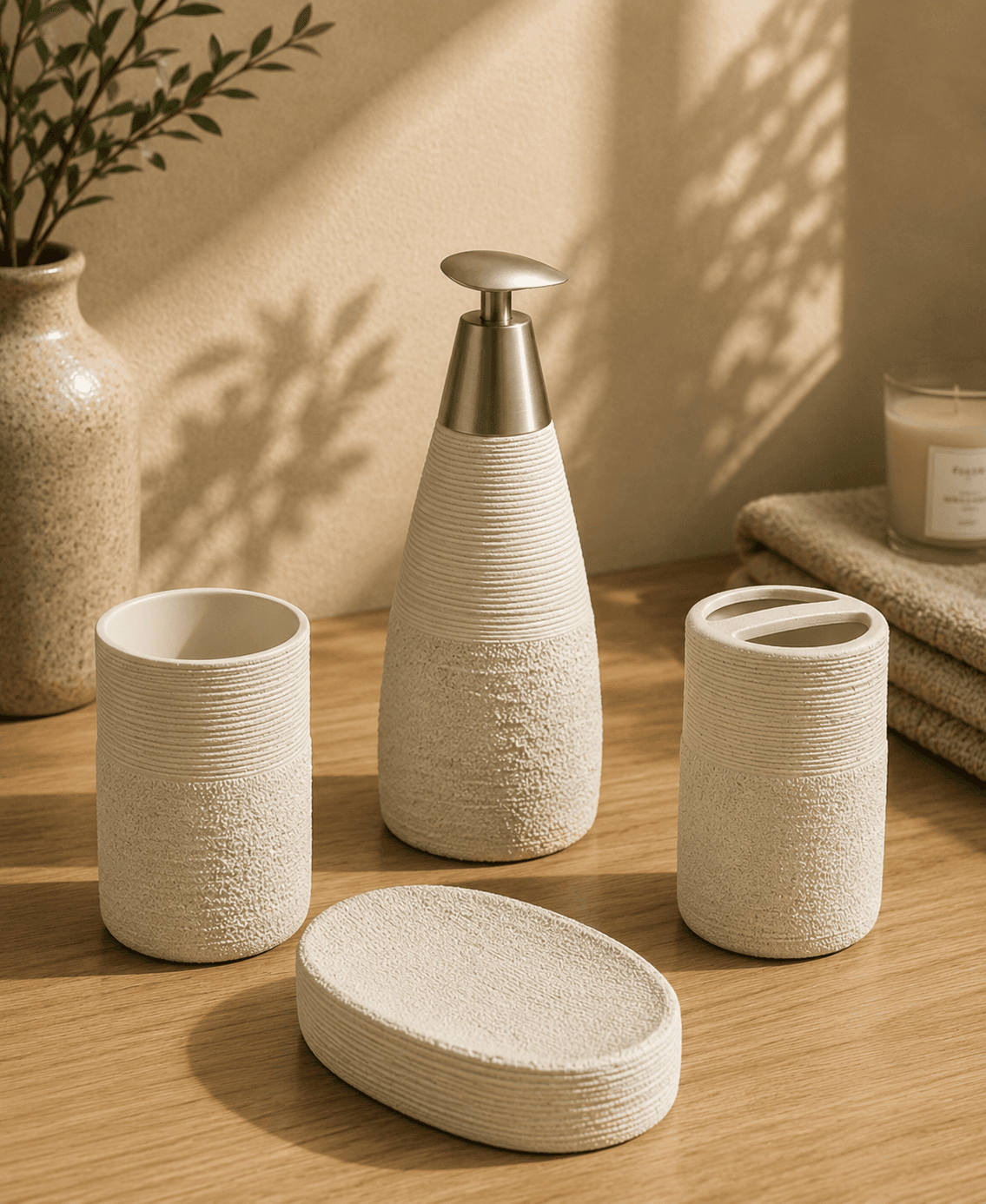 Soap Dispenser Warm Tones Group