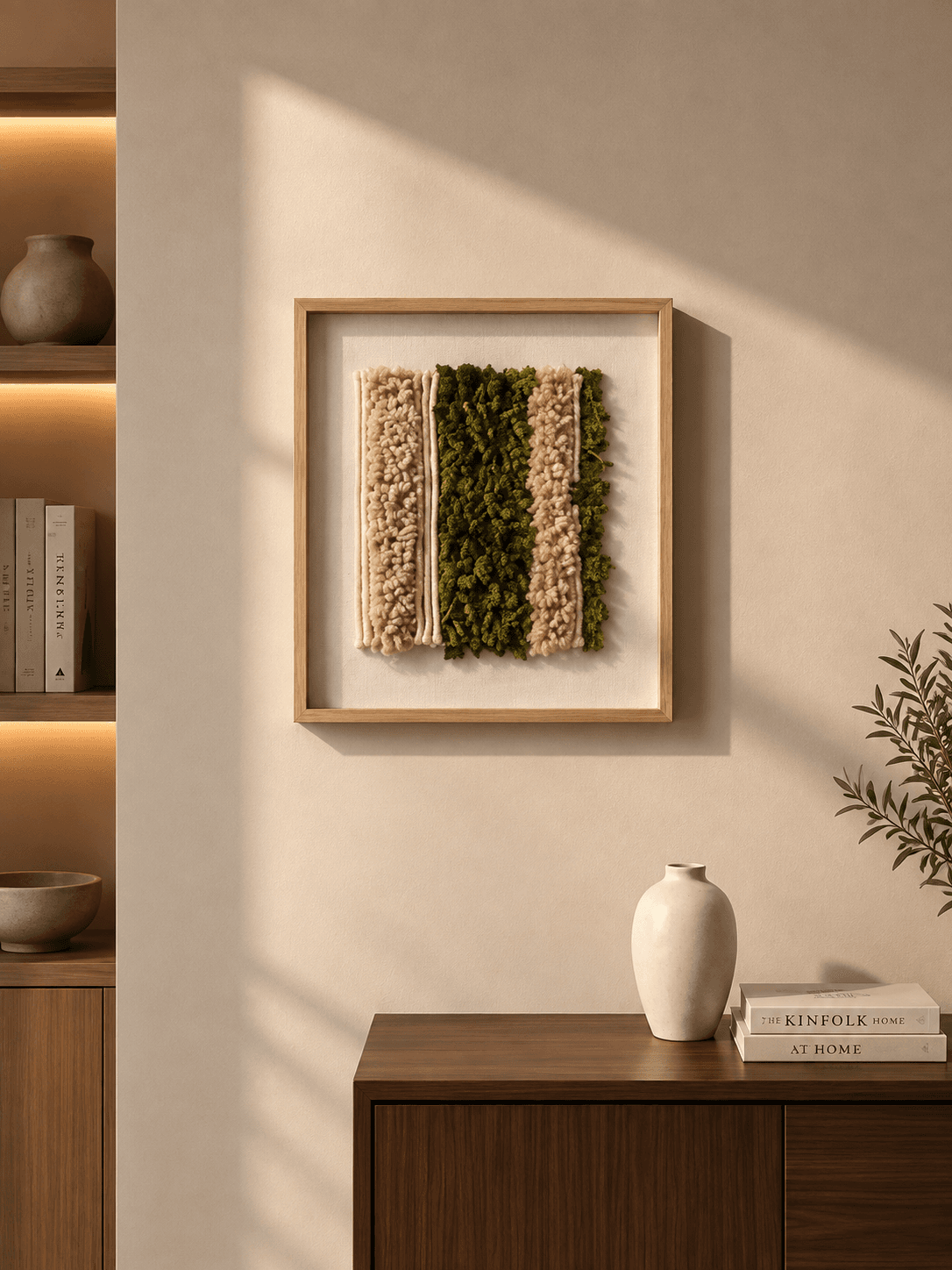 Framed Botanical Green Art Print 40-40cm view 2