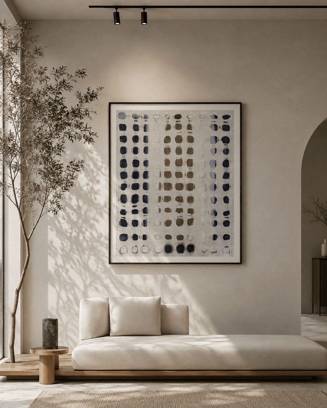 Framed Botanical Leaf – Green Tones 120-150cm