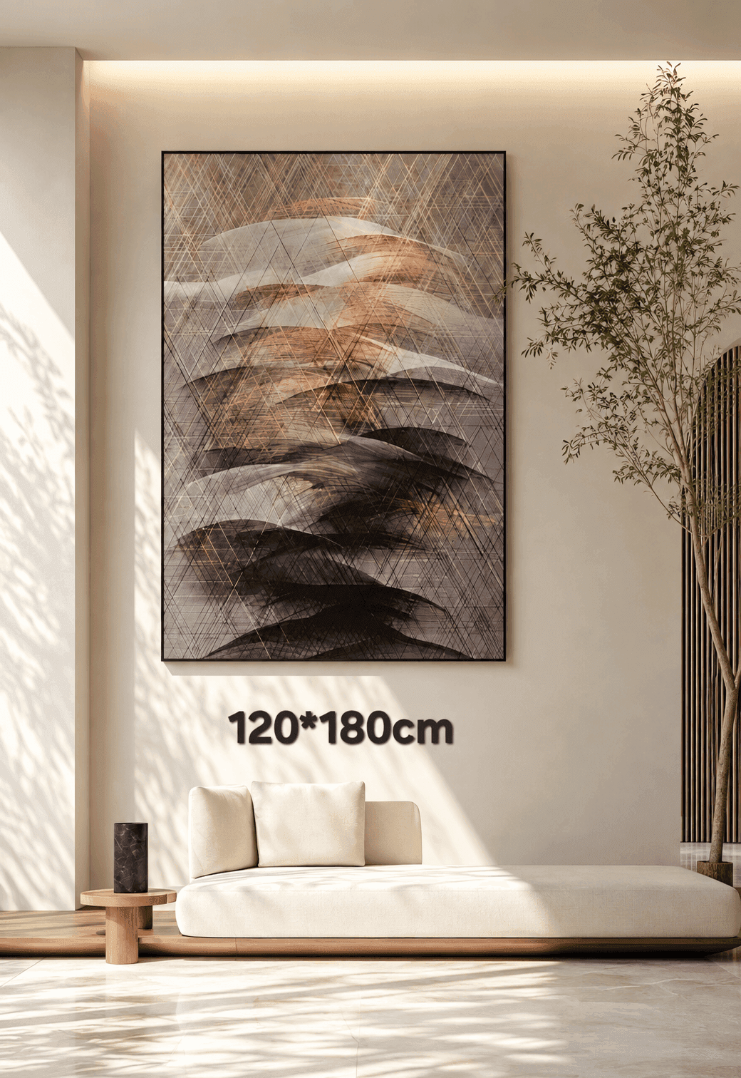 Framed Abstract Mountains – 120x180 cm view 3