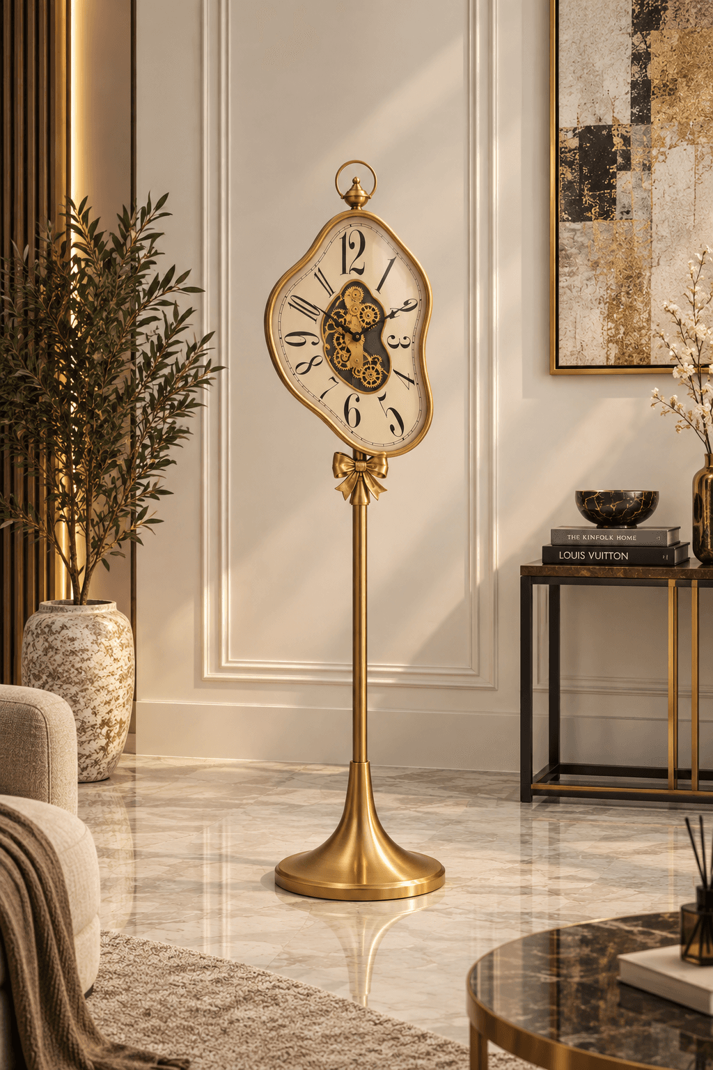 Ornate Gold Standing Clock Collection