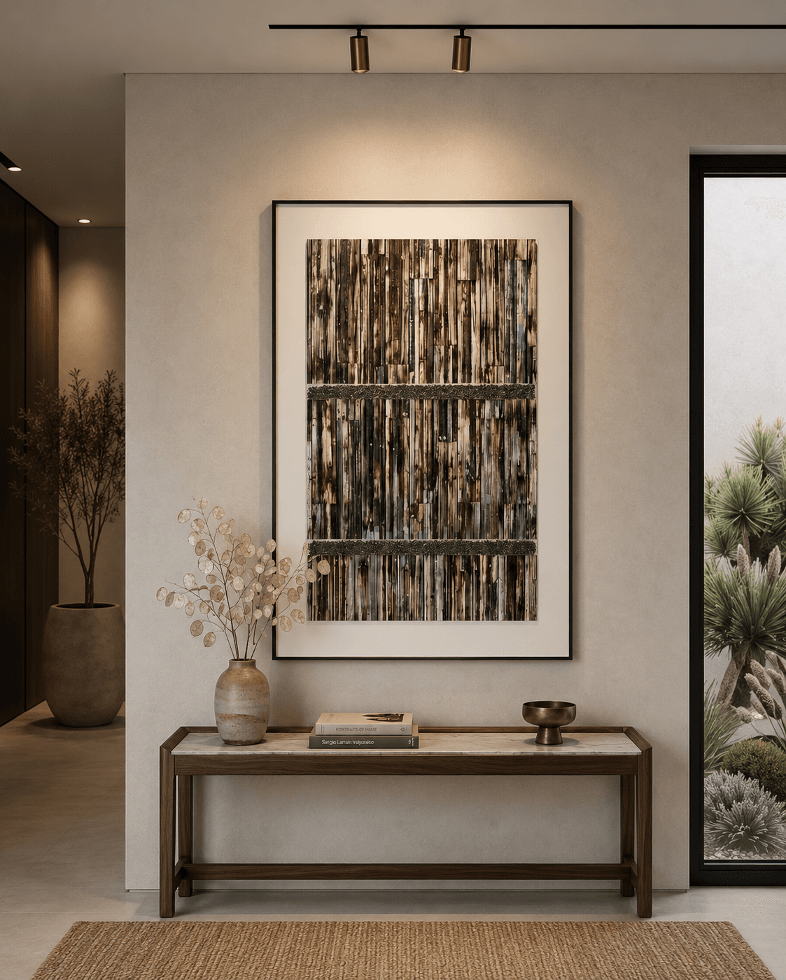 Framed Botanical Vine Art Print 80-120cm