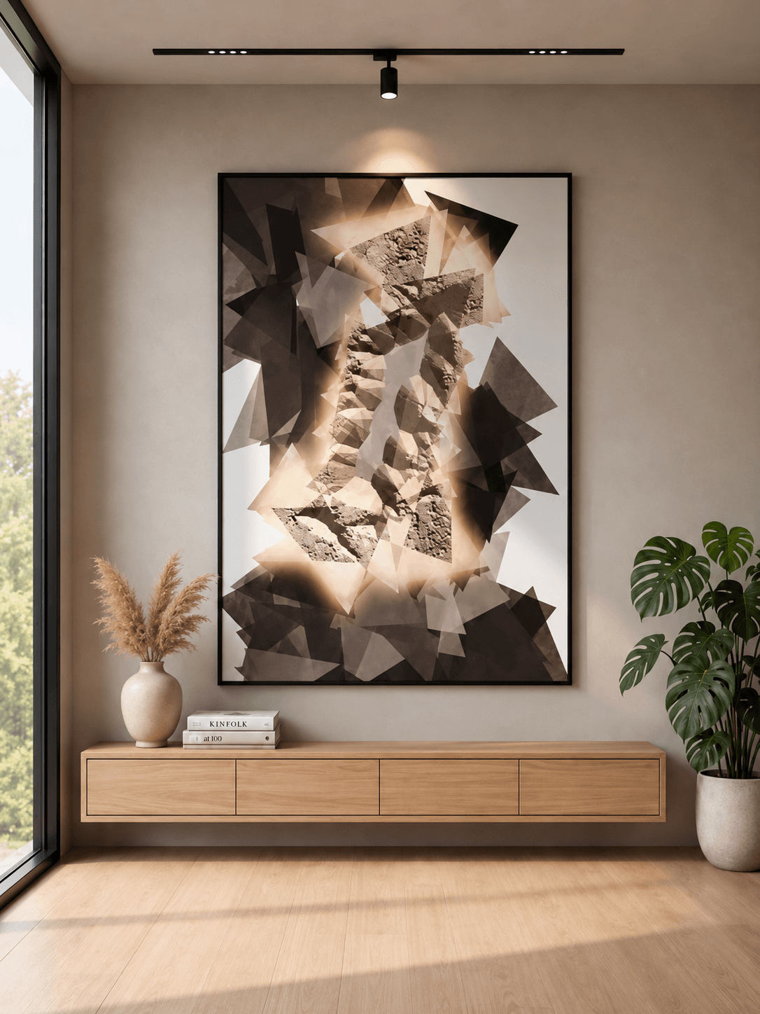 Framed Tiger Illustration – Wildlife Art 120-180cm view 2