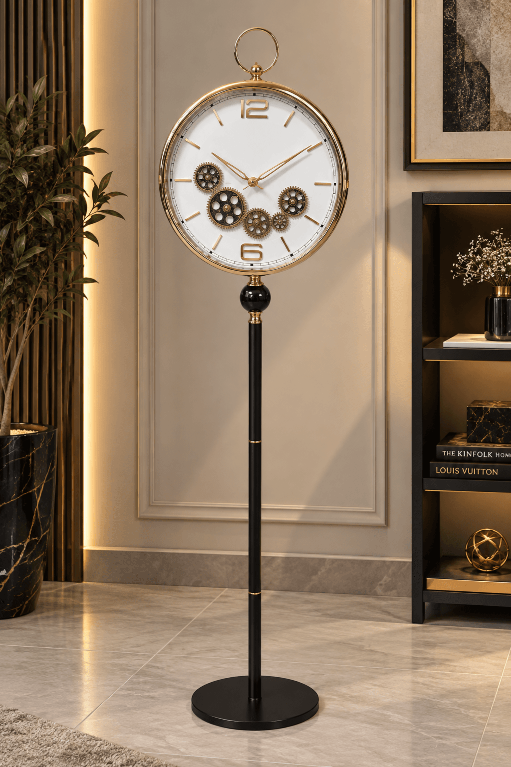 White Ornate Grandfather Clock
