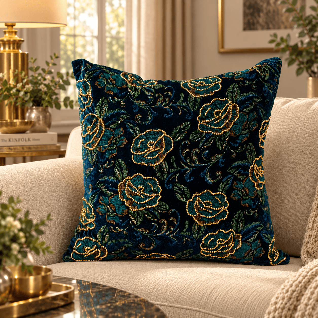 Black & Rust Bohemian Cushion Cover