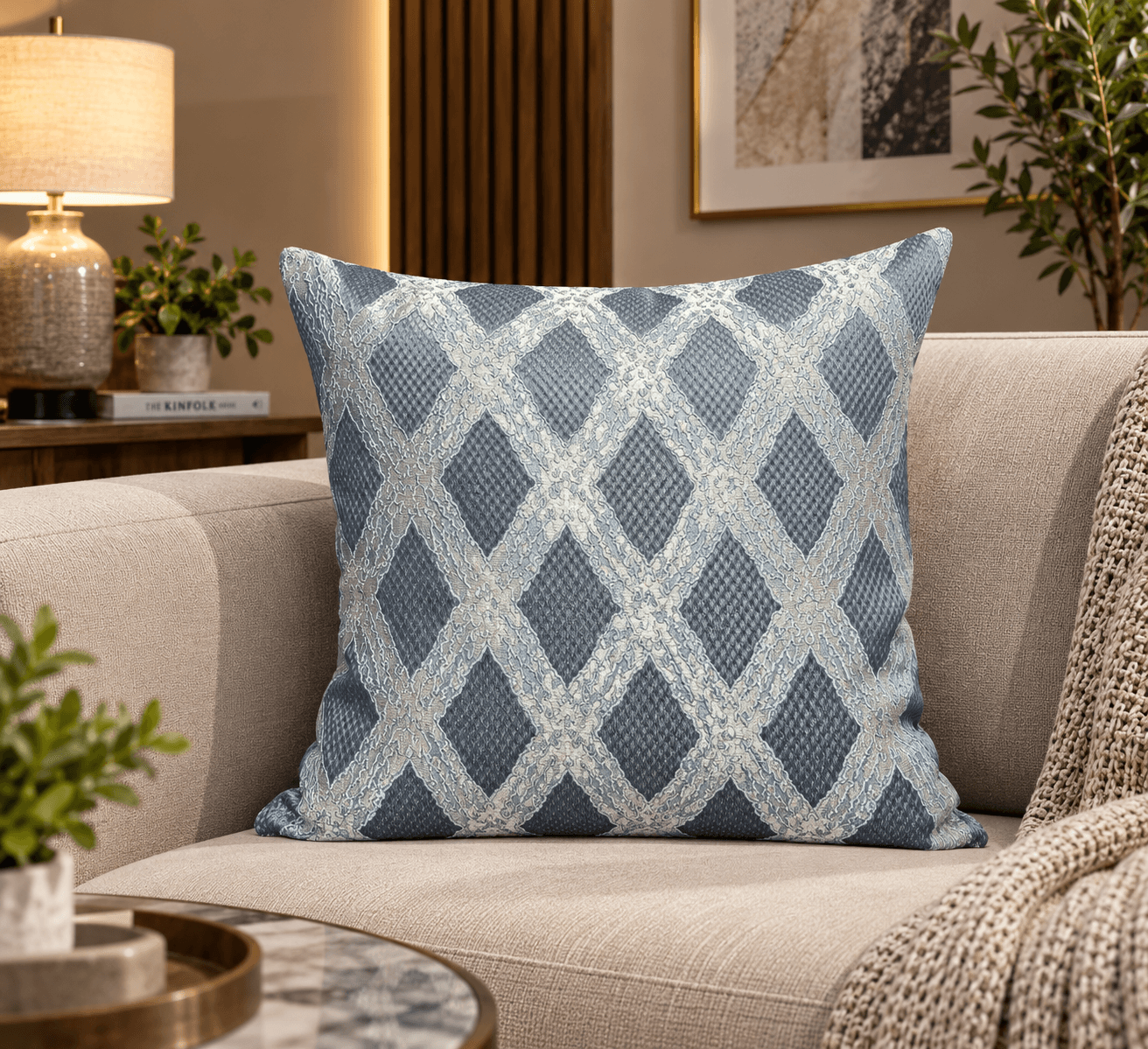 Silver Grey Textured Cushion Cover