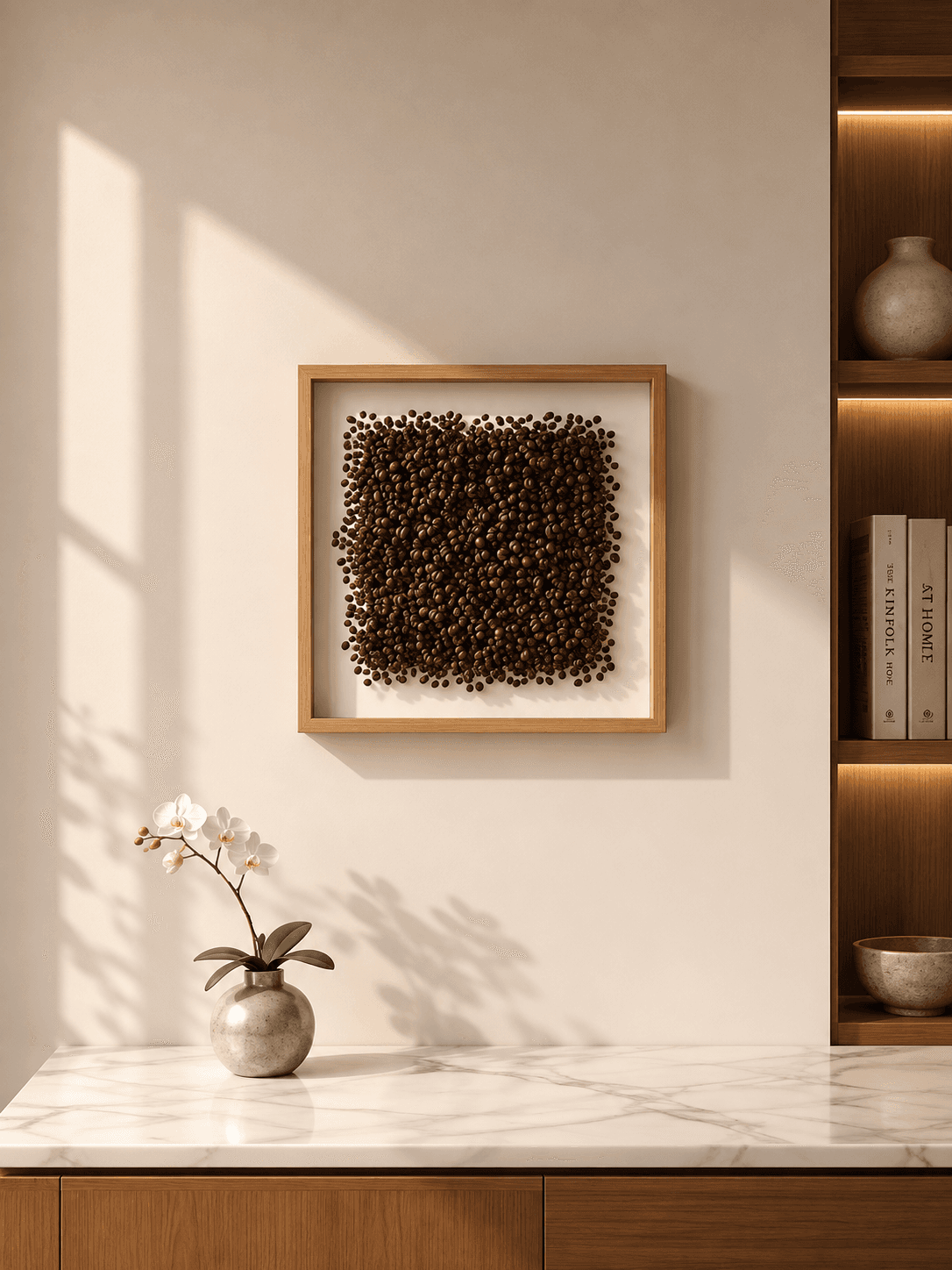 Framed Dark Textured Art - Small Format 40-40cm view 2