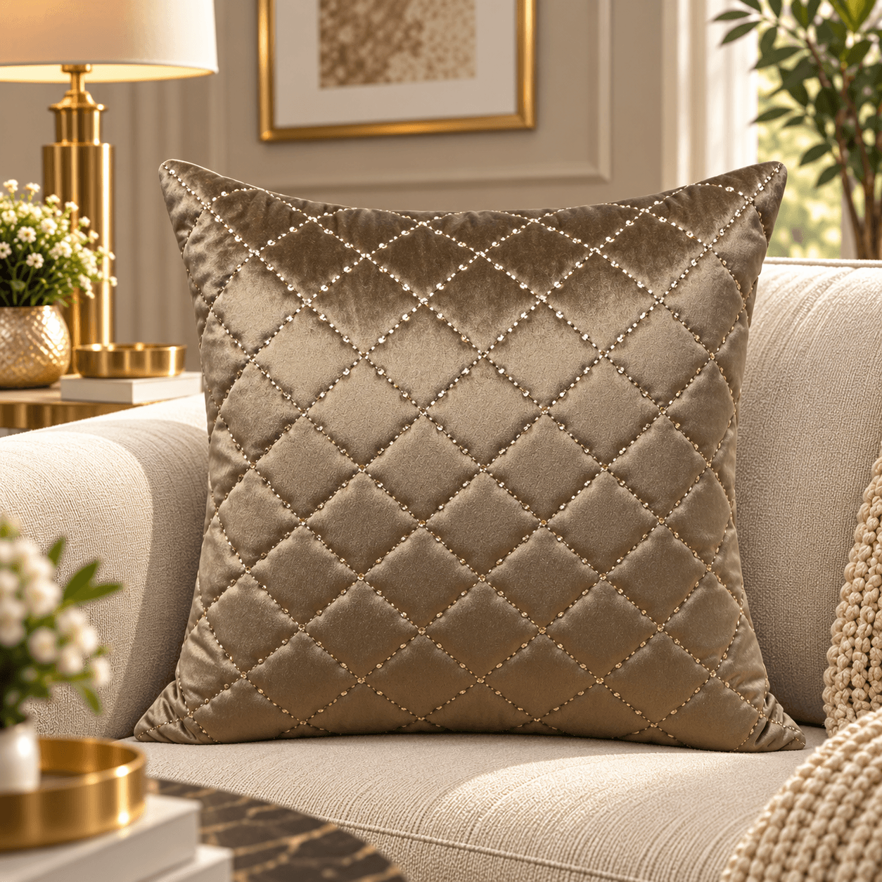Terracotta Woven Cushion Cover