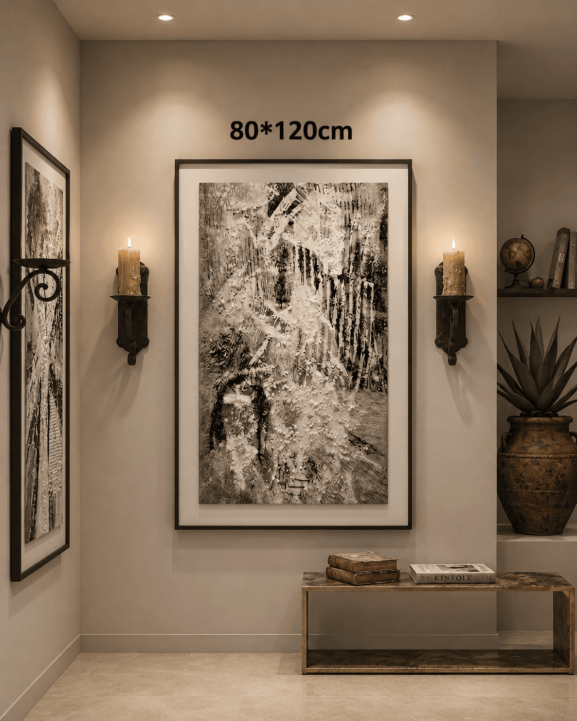 Framed Sketch Art Print – 80x120 cm