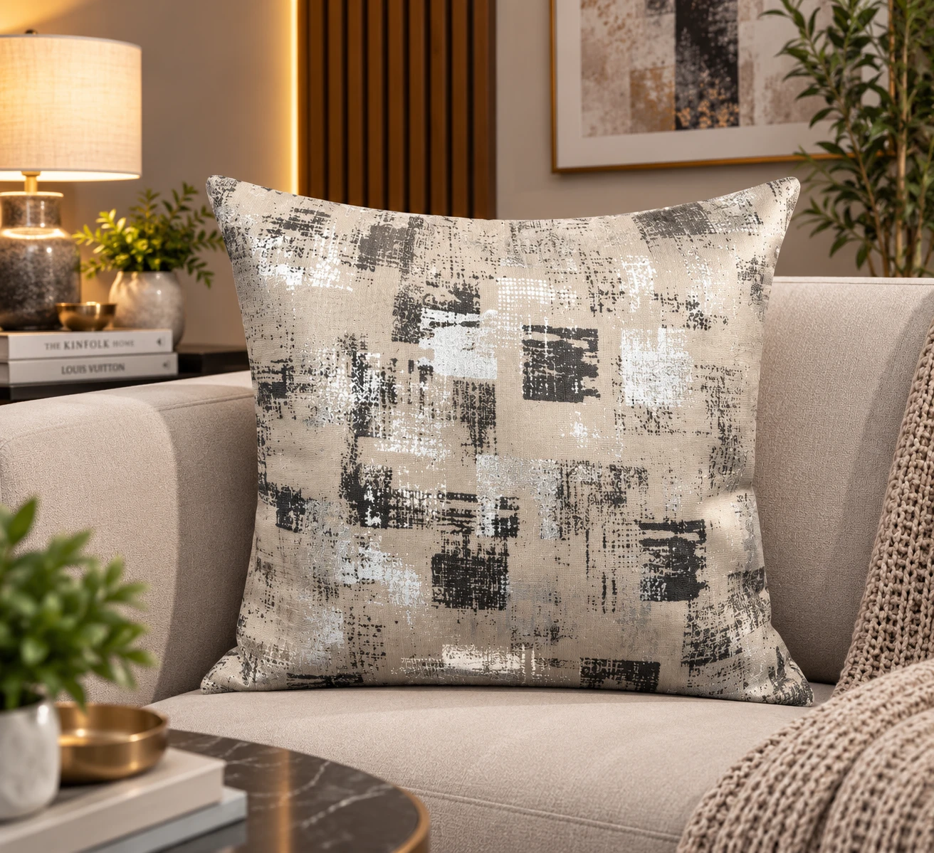 Blush Accent Textured Cushion Cover