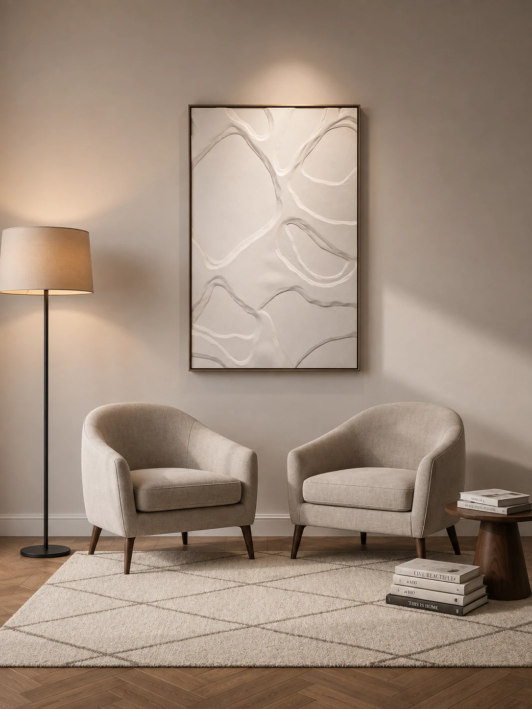 Framed Botanical Leaf Art Print 80-120cm
