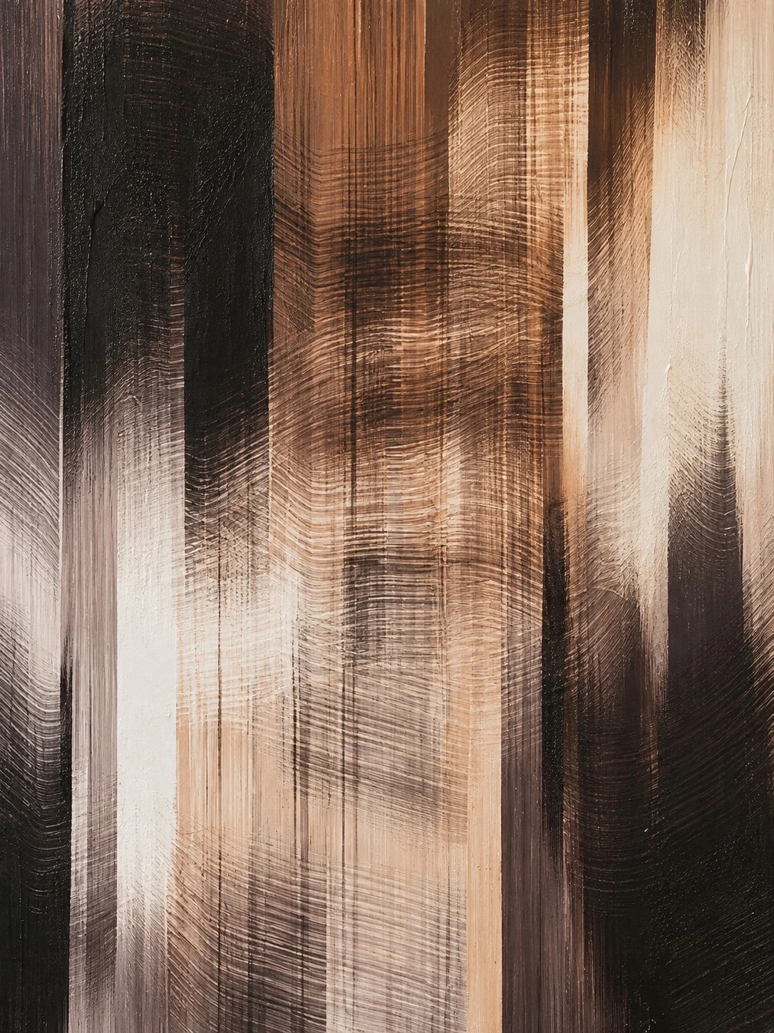 Framed Abstract Landscape Warm Tones 120x150 cm - artwork macro close-up