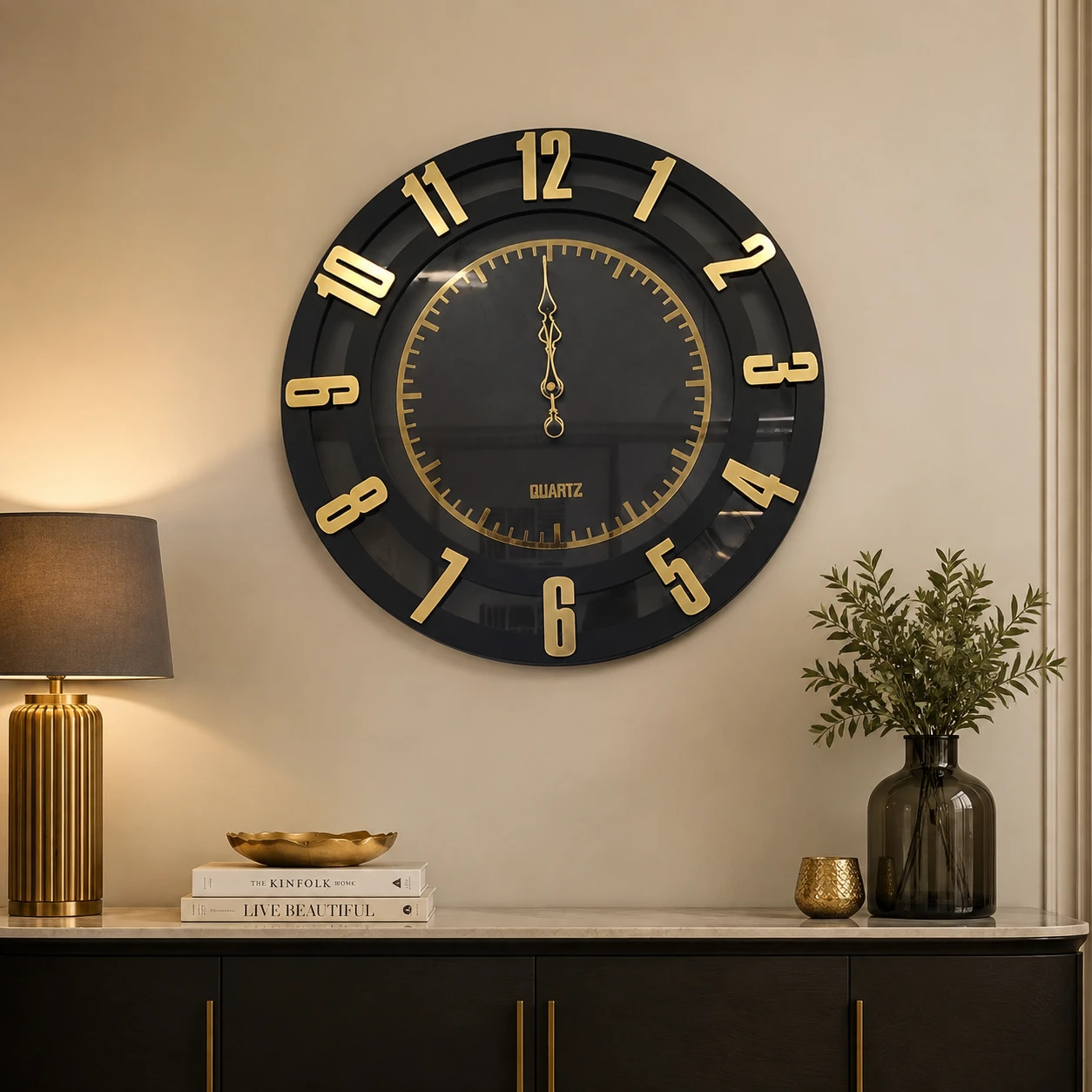 Black Gold Roman Wall Clock