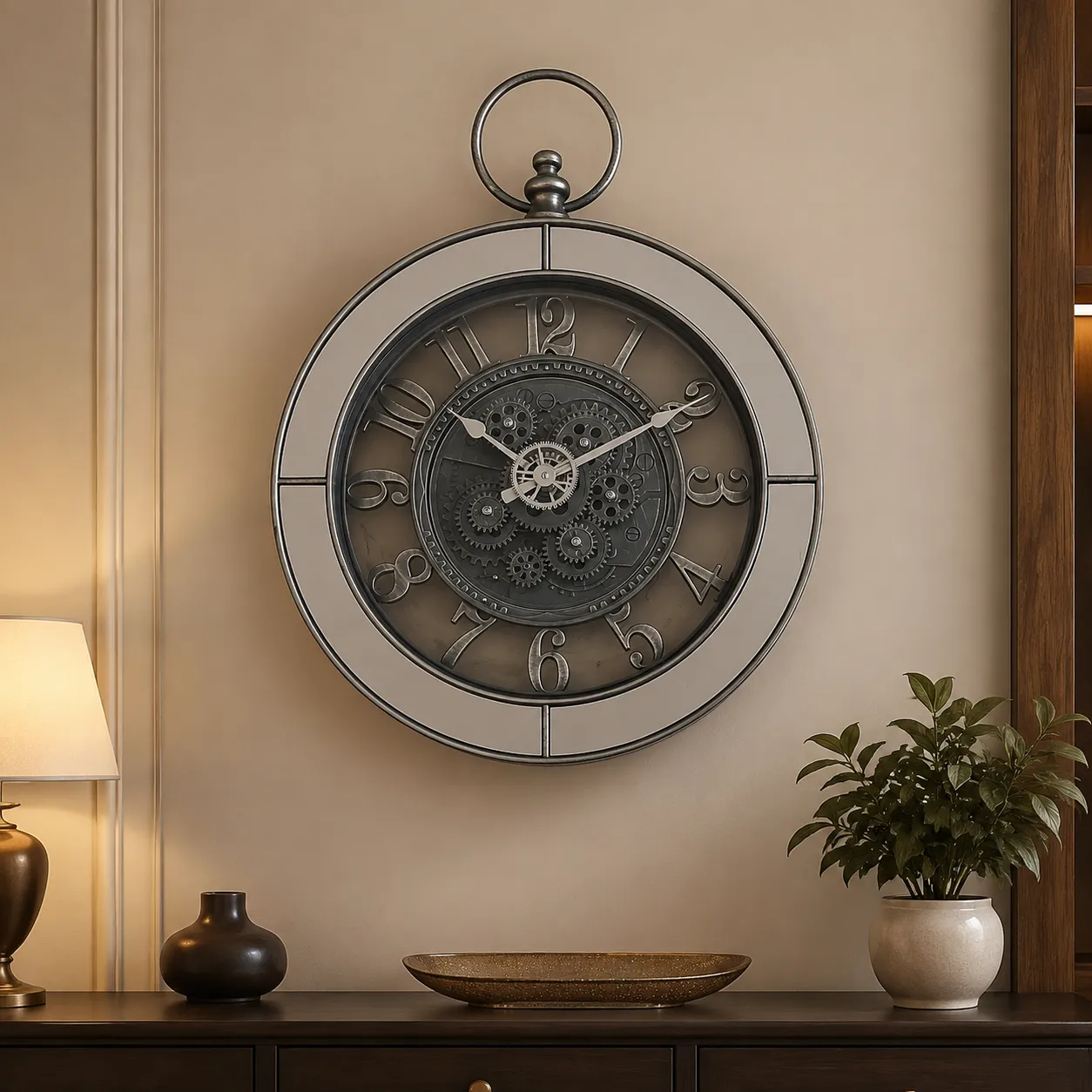 Dark Roman Numeral Wall Clock