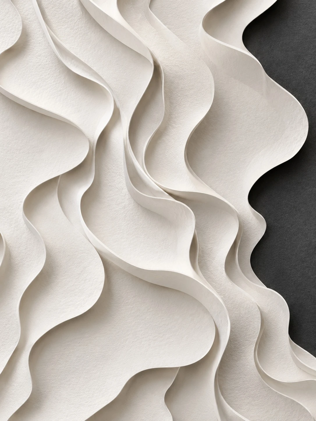 Framed Abstract Grey Art Print 80x120 cm - artwork macro close-up