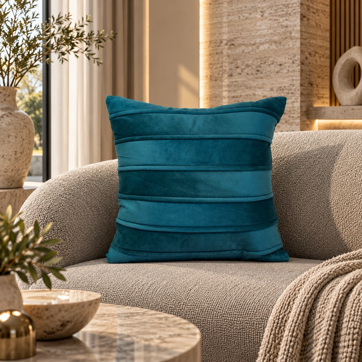 Hazelnut Rust Woven Cushion Cover
