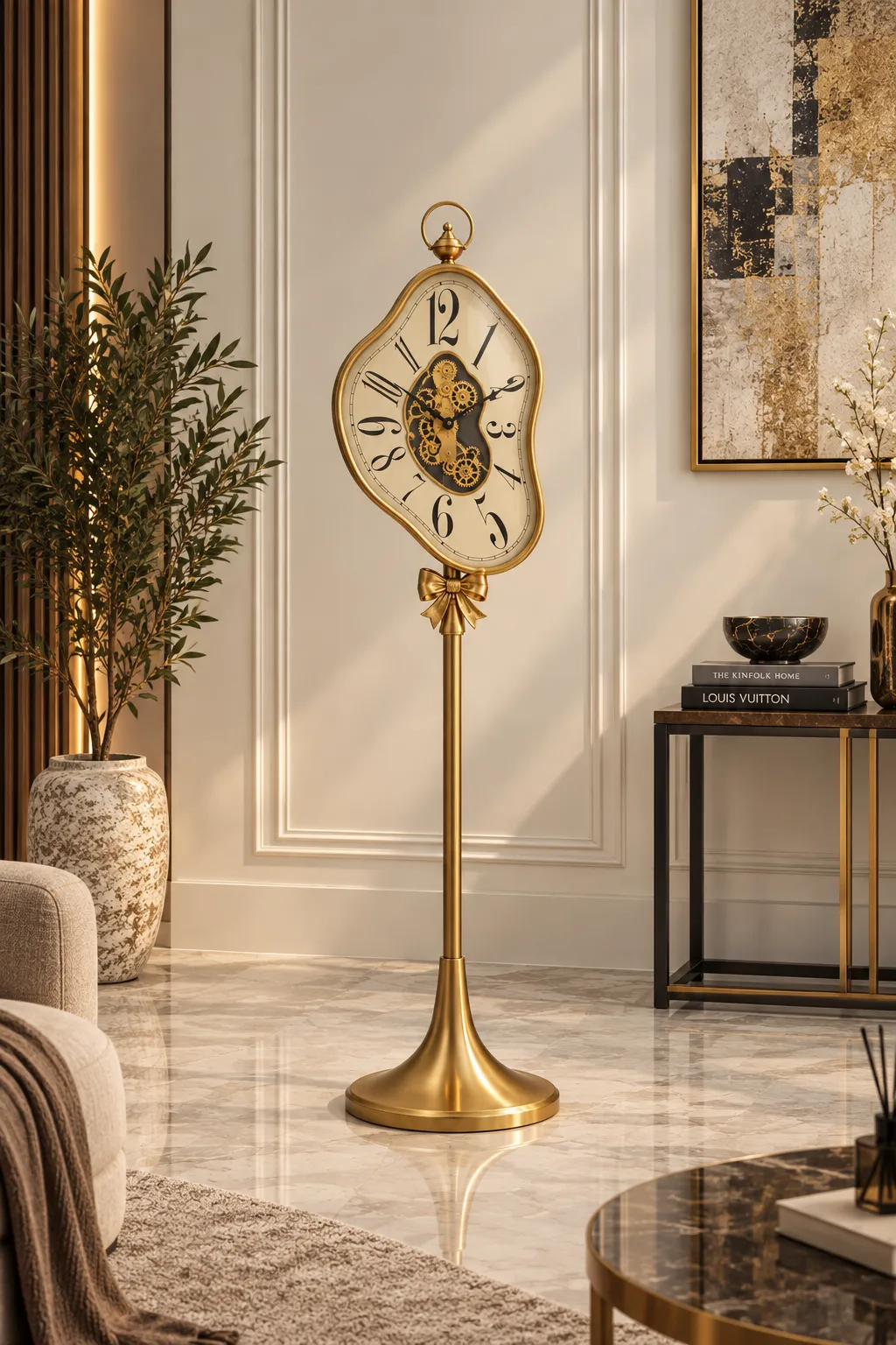 Ornate Gold Standing Clock Collection