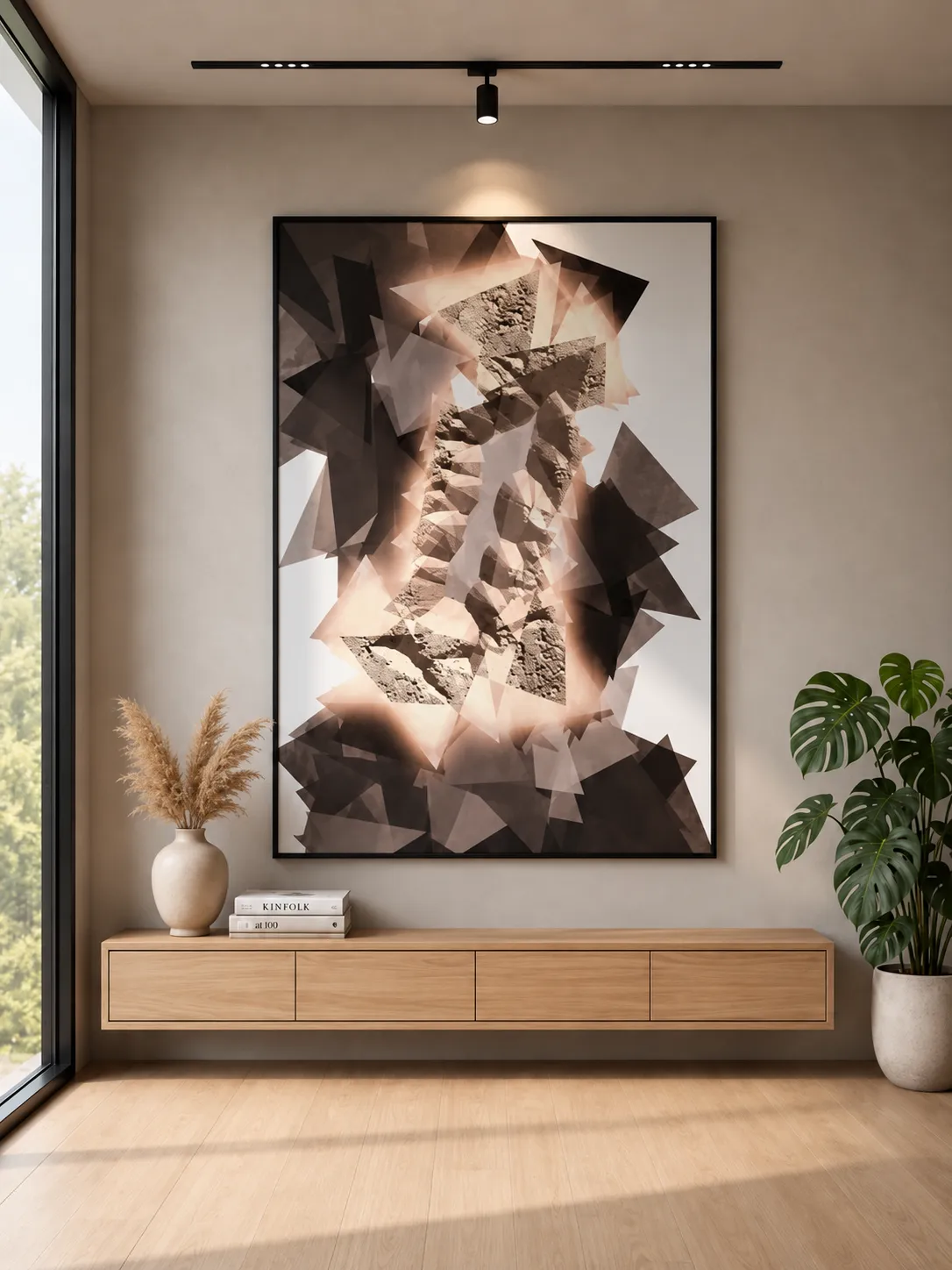 Framed Tiger Illustration – Wildlife Art 120-180cm view 2