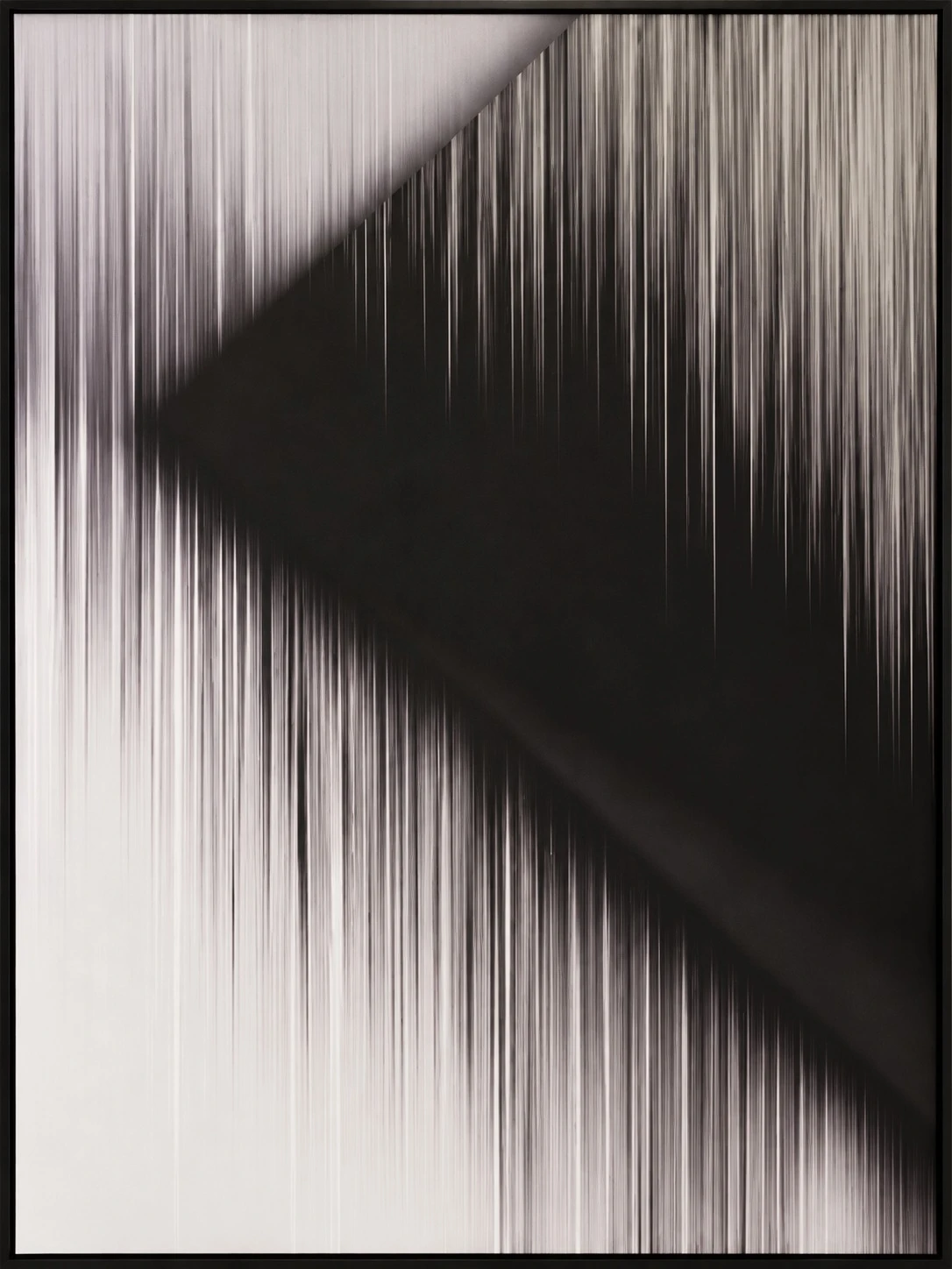 Framed B&W Gradient Abstract 120x150 cm - artwork detail