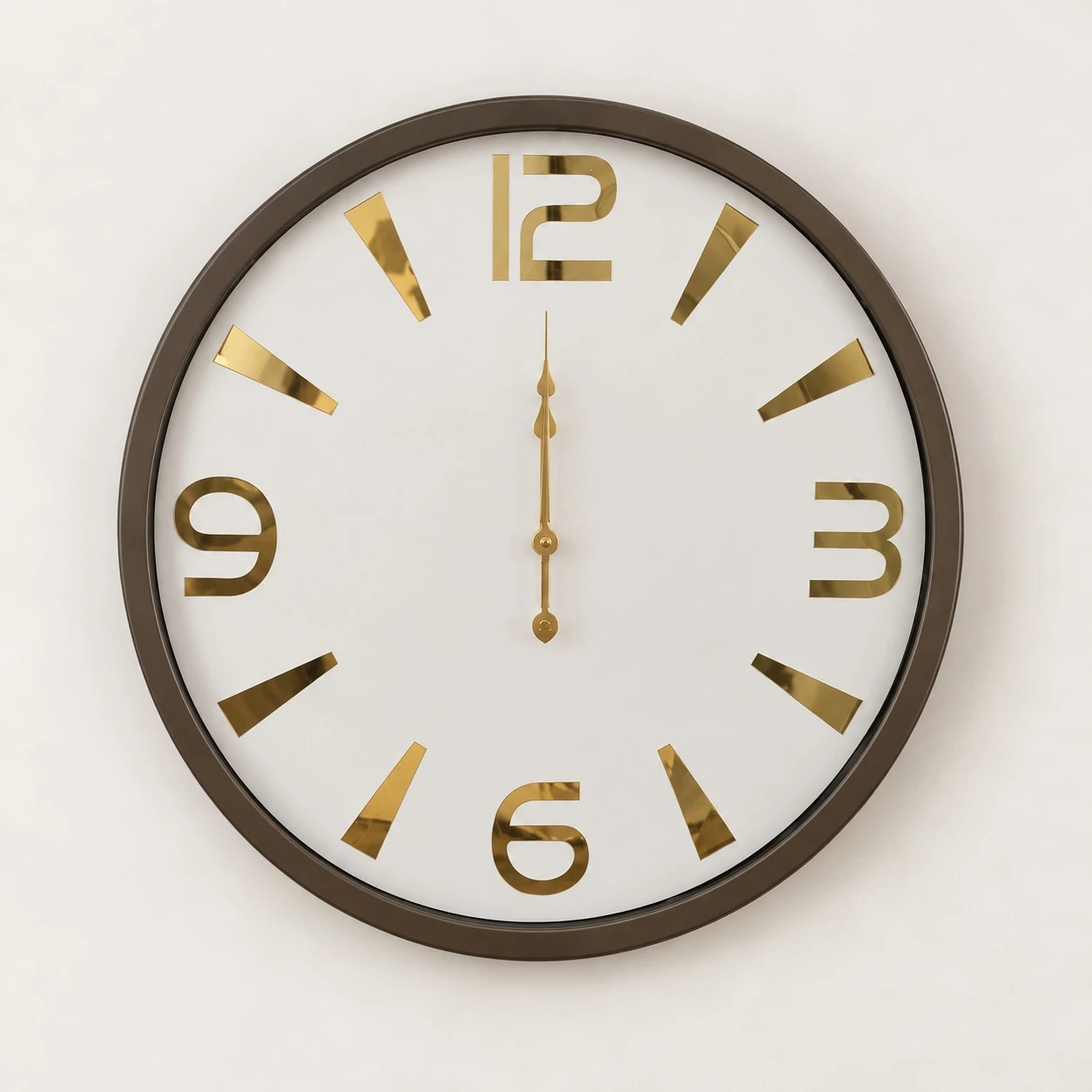 Oversized Numeral Wall Clock Console - studio front view