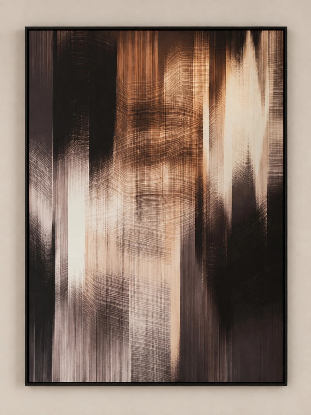 Framed Abstract Landscape Warm Tones 120x150 cm - artwork detail