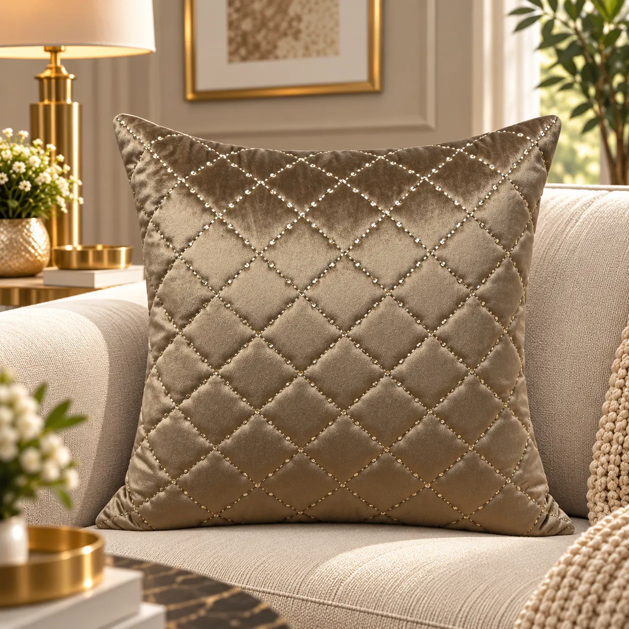Terracotta Woven Cushion Cover