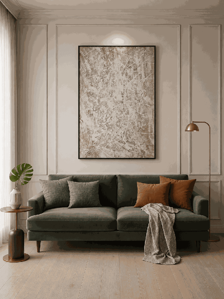 Neutral Echoes Abstract Frame 80*120cm