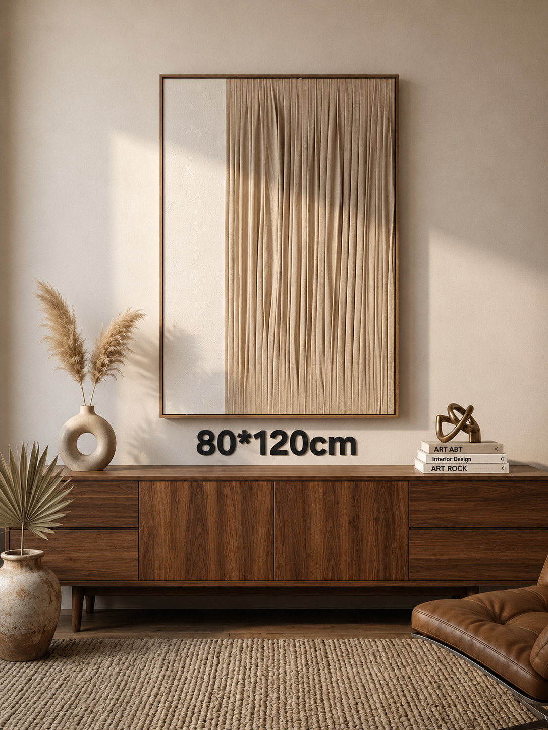 Framed Gold Textured 80x120cm