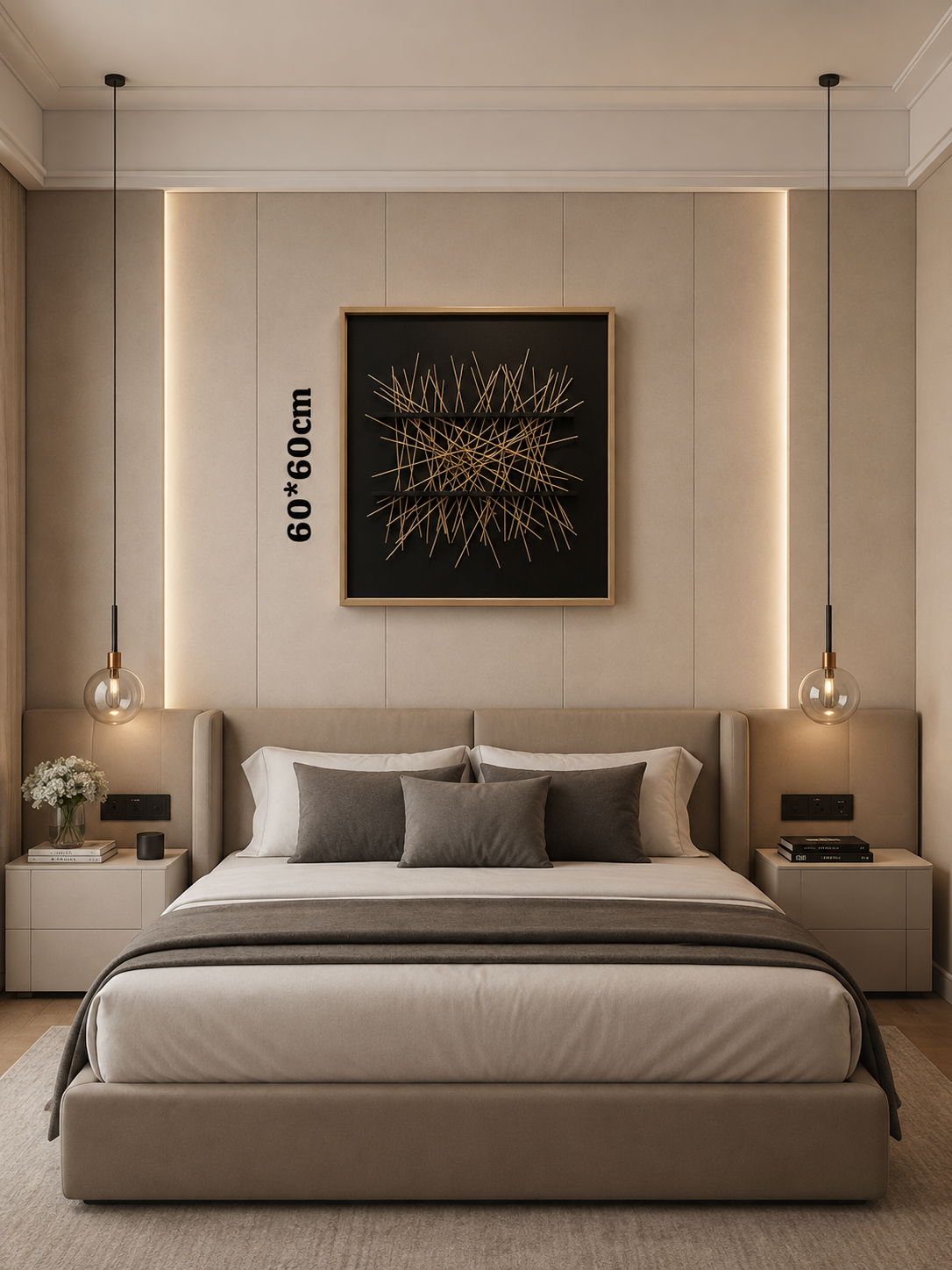Framed Golden Textured Art