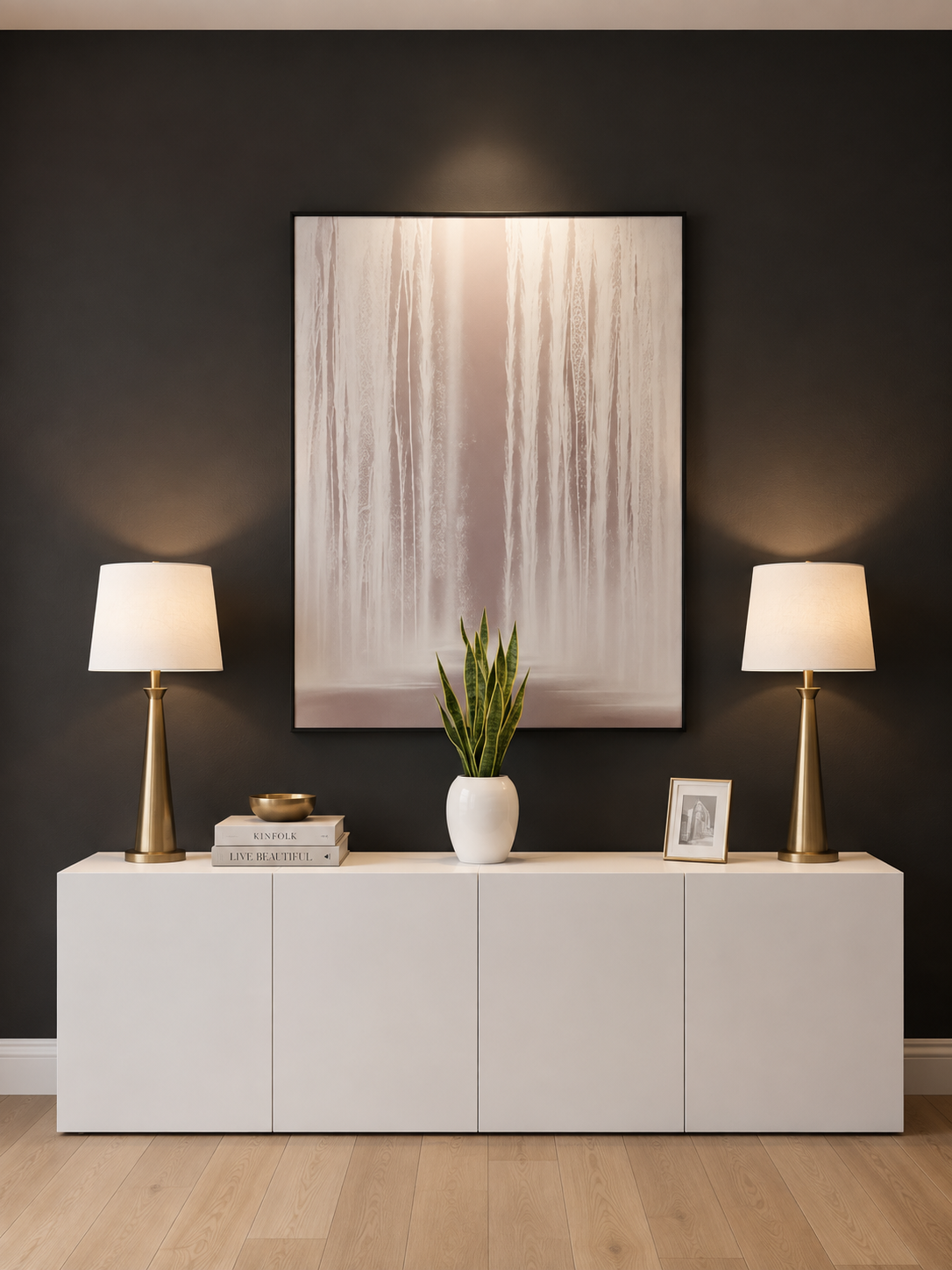 Framed Gradient White Pink