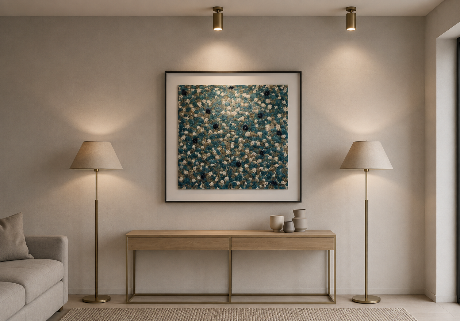 Framed Green Forest Art
