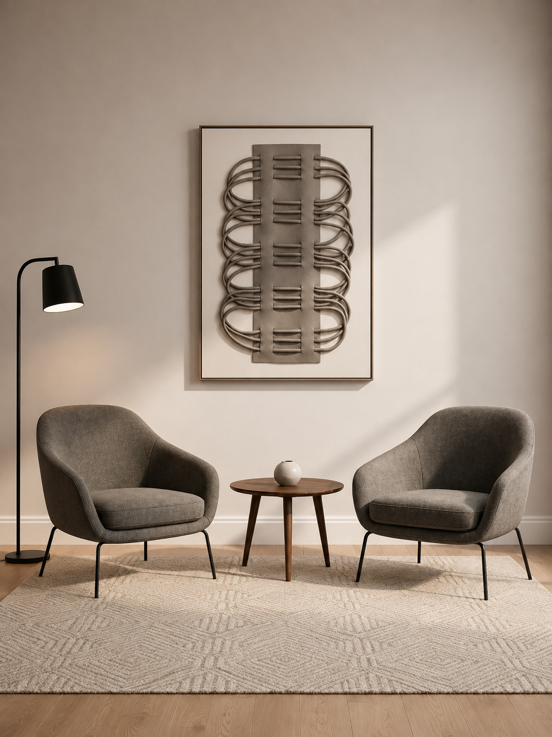 Framed Grid Circle Pattern