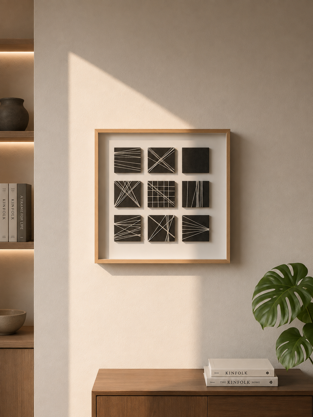 Framed Square Grid Pattern