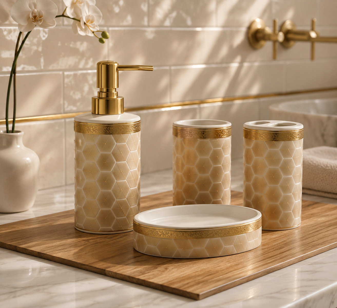 Wooden Tray Natural Set